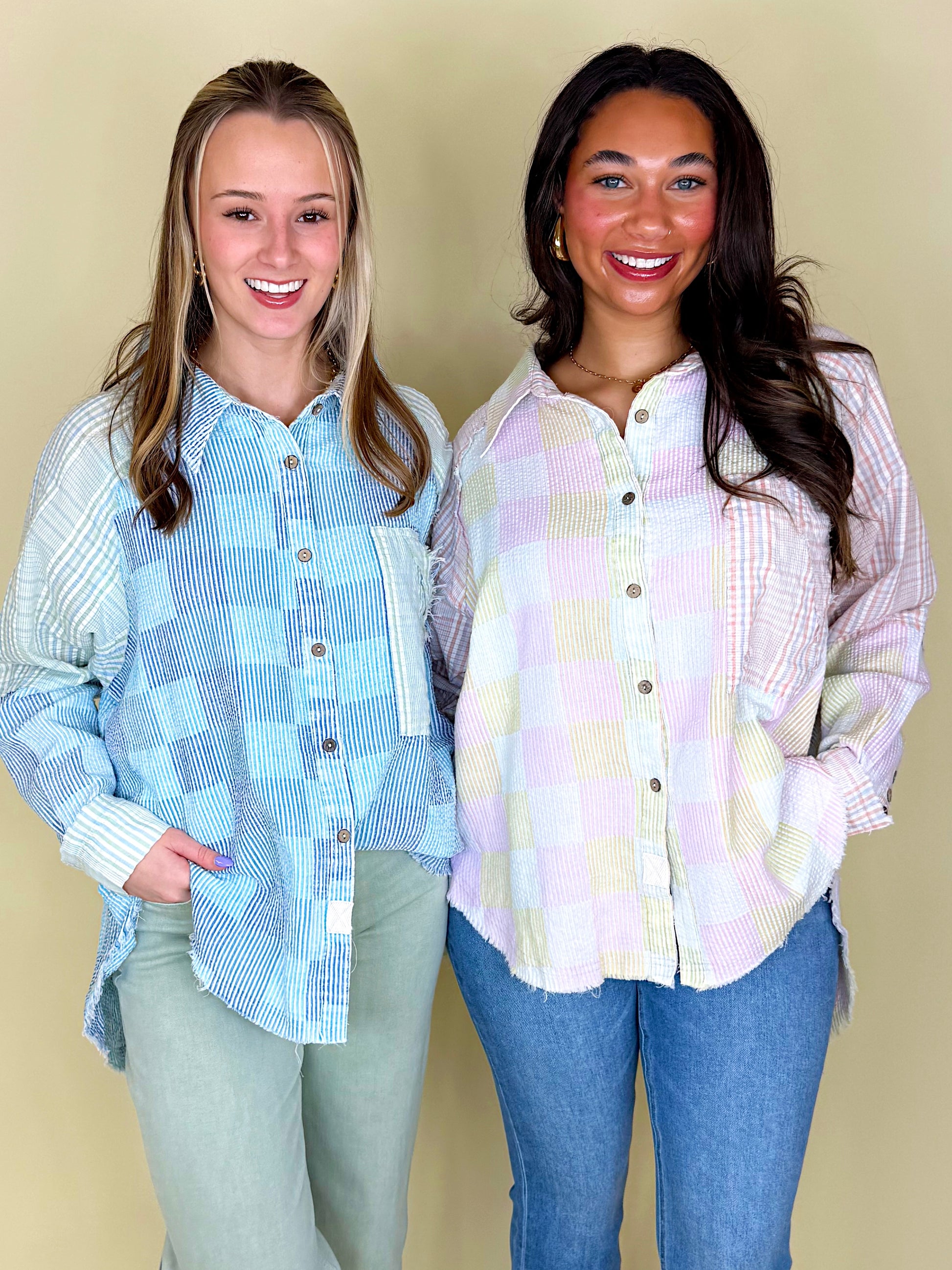 The Easterling Button-Down-Long Sleeves-Oli & Hali-The Village Shoppe, Women’s Fashion Boutique, Shop Online and In Store - Located in Muscle Shoals, AL.