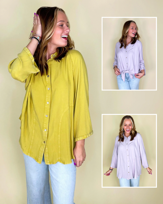 The Laken Top-Button-Ups-Easel-The Village Shoppe, Women’s Fashion Boutique, Shop Online and In Store - Located in Muscle Shoals, AL.