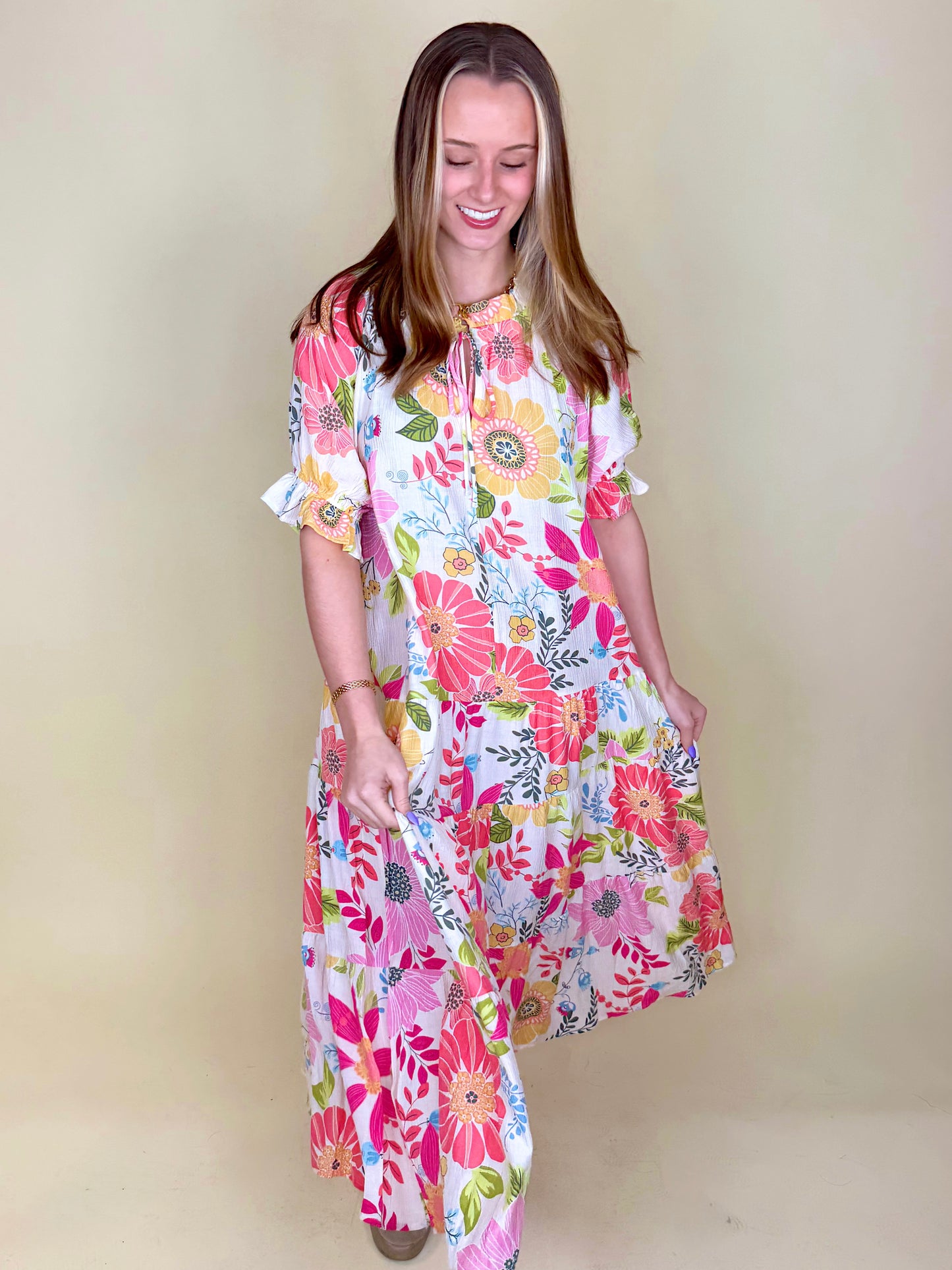 The Marisol Midi Dress-Maxi Dress-Easel-The Village Shoppe, Women’s Fashion Boutique, Shop Online and In Store - Located in Muscle Shoals, AL.