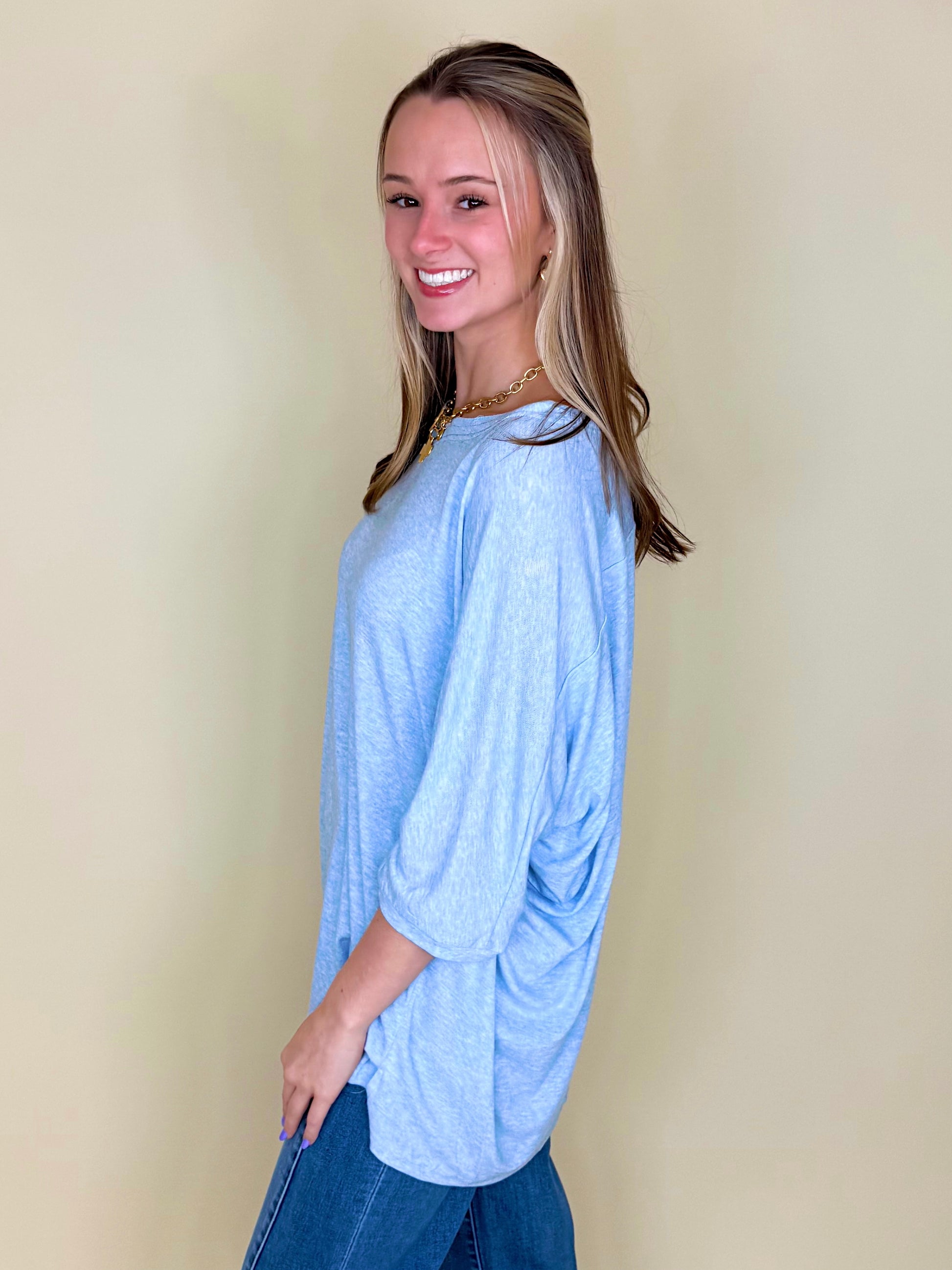 The Judith Top-Short Sleeves-Easel-The Village Shoppe, Women’s Fashion Boutique, Shop Online and In Store - Located in Muscle Shoals, AL.