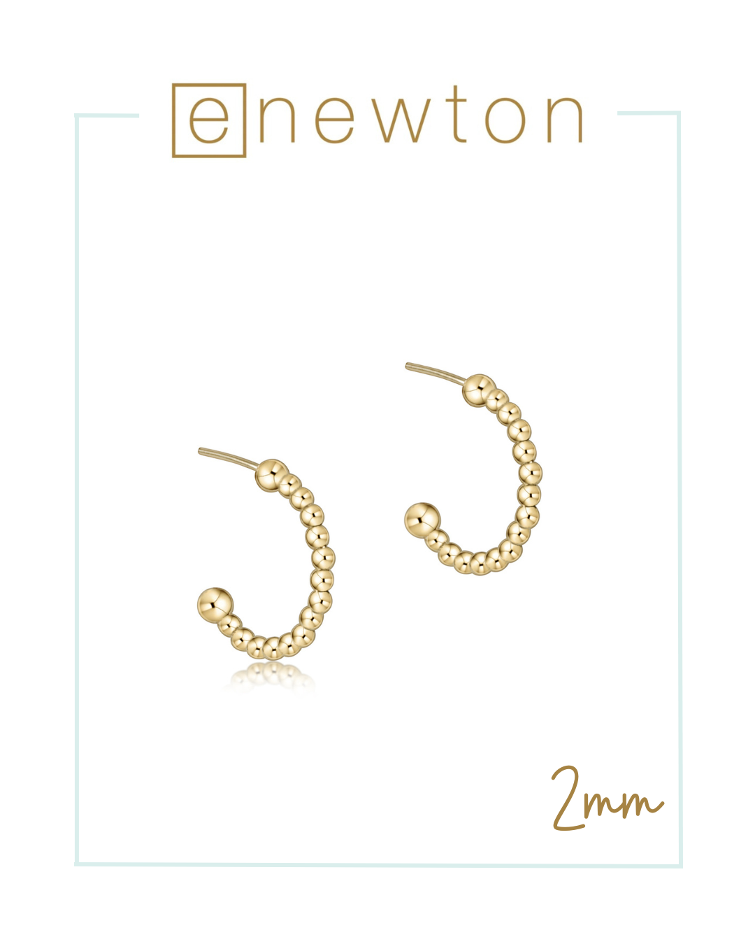 E Newton Beaded Classic 1" Post Hoop - Gold-Earrings-ENEWTON-The Village Shoppe, Women’s Fashion Boutique, Shop Online and In Store - Located in Muscle Shoals, AL.