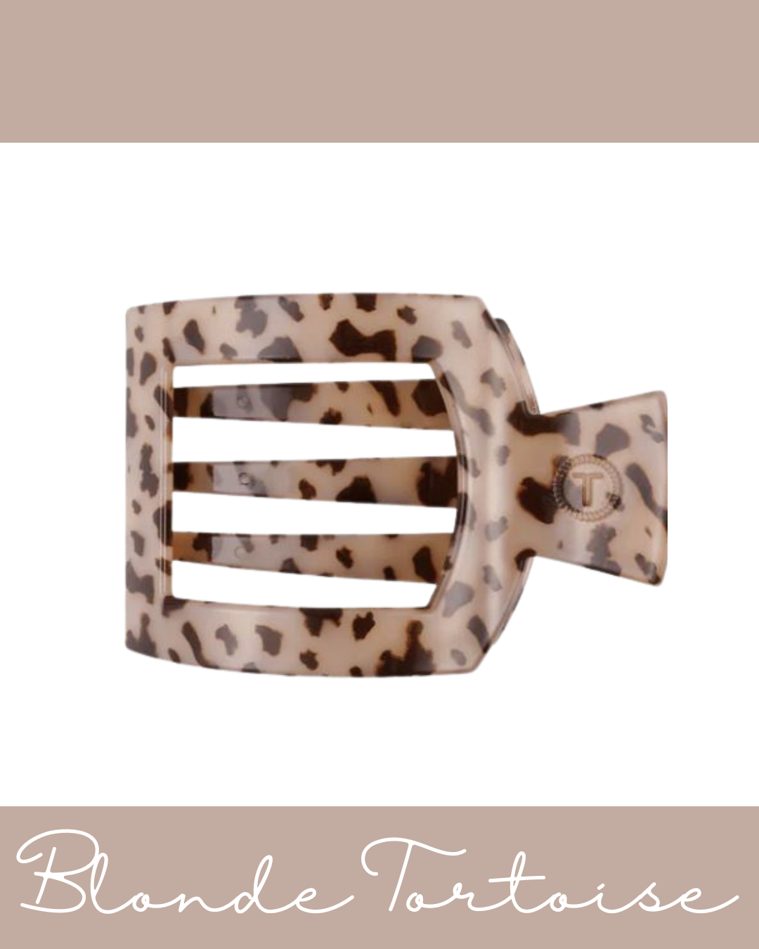 TELETIES Large Flat Square Hair Clip-Claw Clips-TELETIES-The Village Shoppe, Women’s Fashion Boutique, Shop Online and In Store - Located in Muscle Shoals, AL.