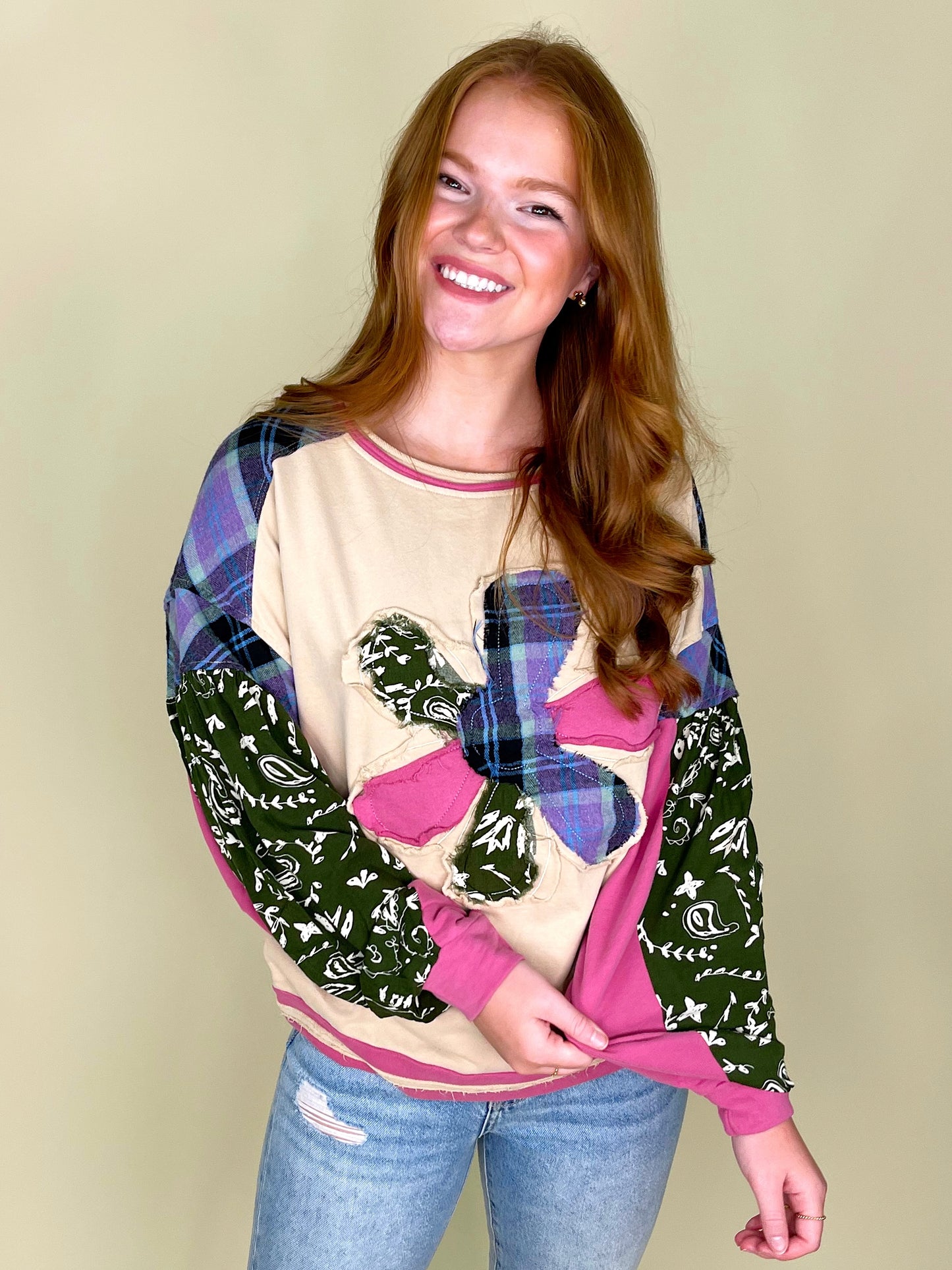 Fresh as a Daisy Pullover-Pullover-Easel-The Village Shoppe, Women’s Fashion Boutique, Shop Online and In Store - Located in Muscle Shoals, AL.