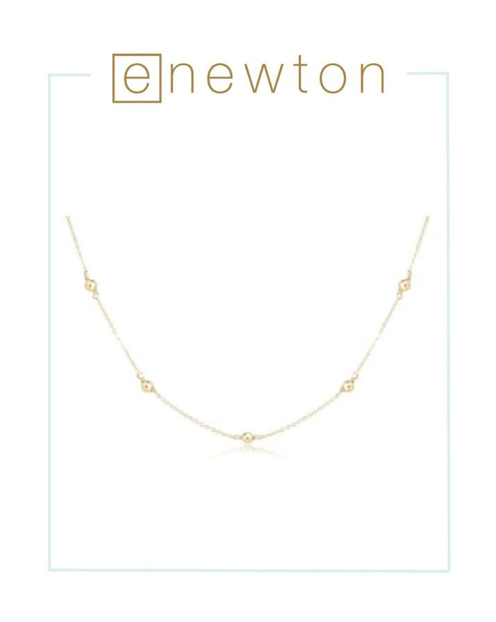 E Newton 17" Choker Simplicity Chain Gold - Classic 4mm Gold-Necklaces-ENEWTON-The Village Shoppe, Women’s Fashion Boutique, Shop Online and In Store - Located in Muscle Shoals, AL.