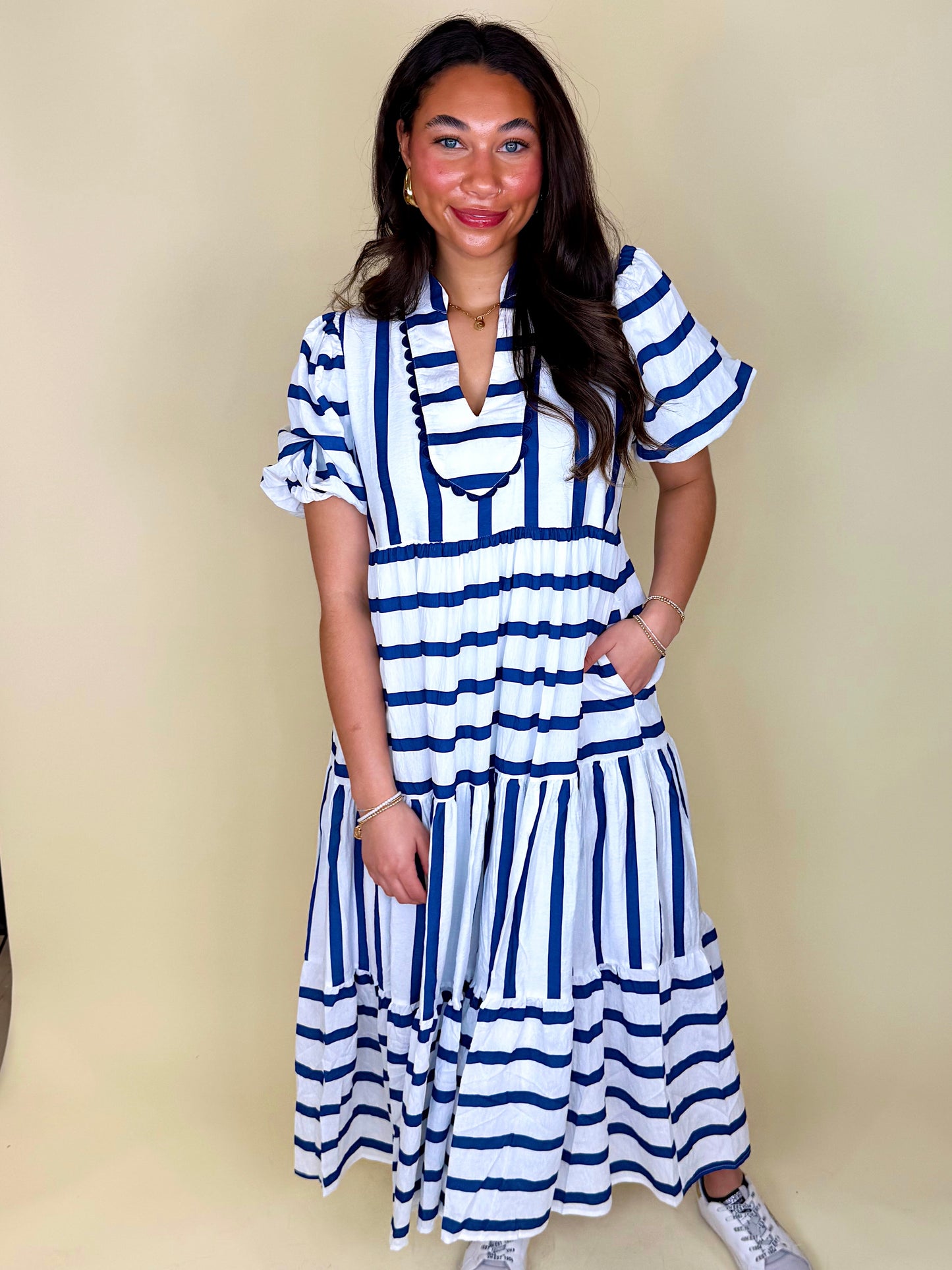 The Avery Midi Dress-Midi Dress-Entro-The Village Shoppe, Women’s Fashion Boutique, Shop Online and In Store - Located in Muscle Shoals, AL.