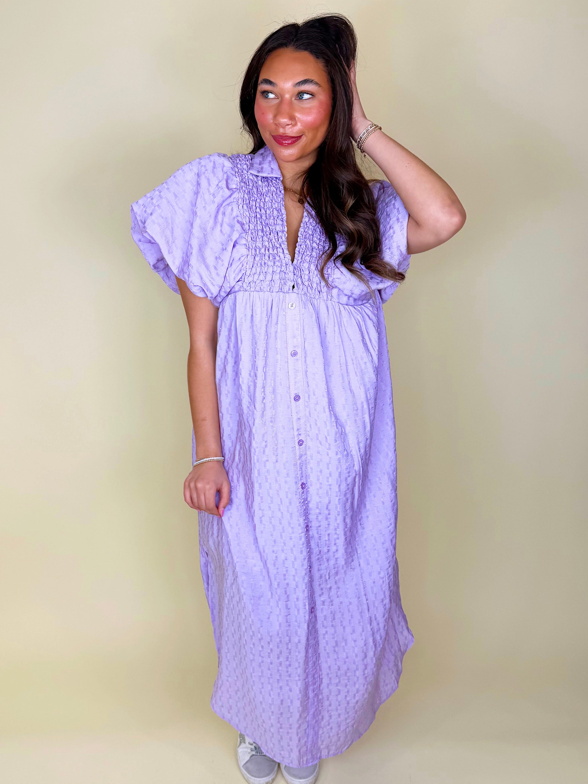 The Alexandra Midi Dress-Midi Dress-Entro-The Village Shoppe, Women’s Fashion Boutique, Shop Online and In Store - Located in Muscle Shoals, AL.