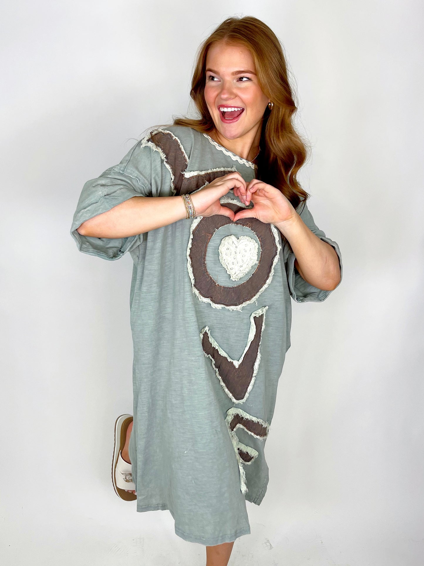 Love You, Mean It Dress-T-Shirt Dress-Oli & Hali-The Village Shoppe, Women’s Fashion Boutique, Shop Online and In Store - Located in Muscle Shoals, AL.