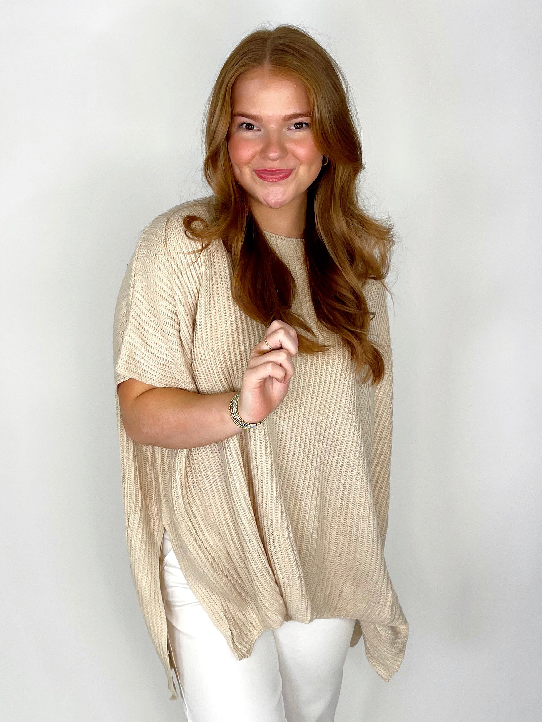 The Judith Summer Sweater-Poncho-Cloud Ten-The Village Shoppe, Women’s Fashion Boutique, Shop Online and In Store - Located in Muscle Shoals, AL.