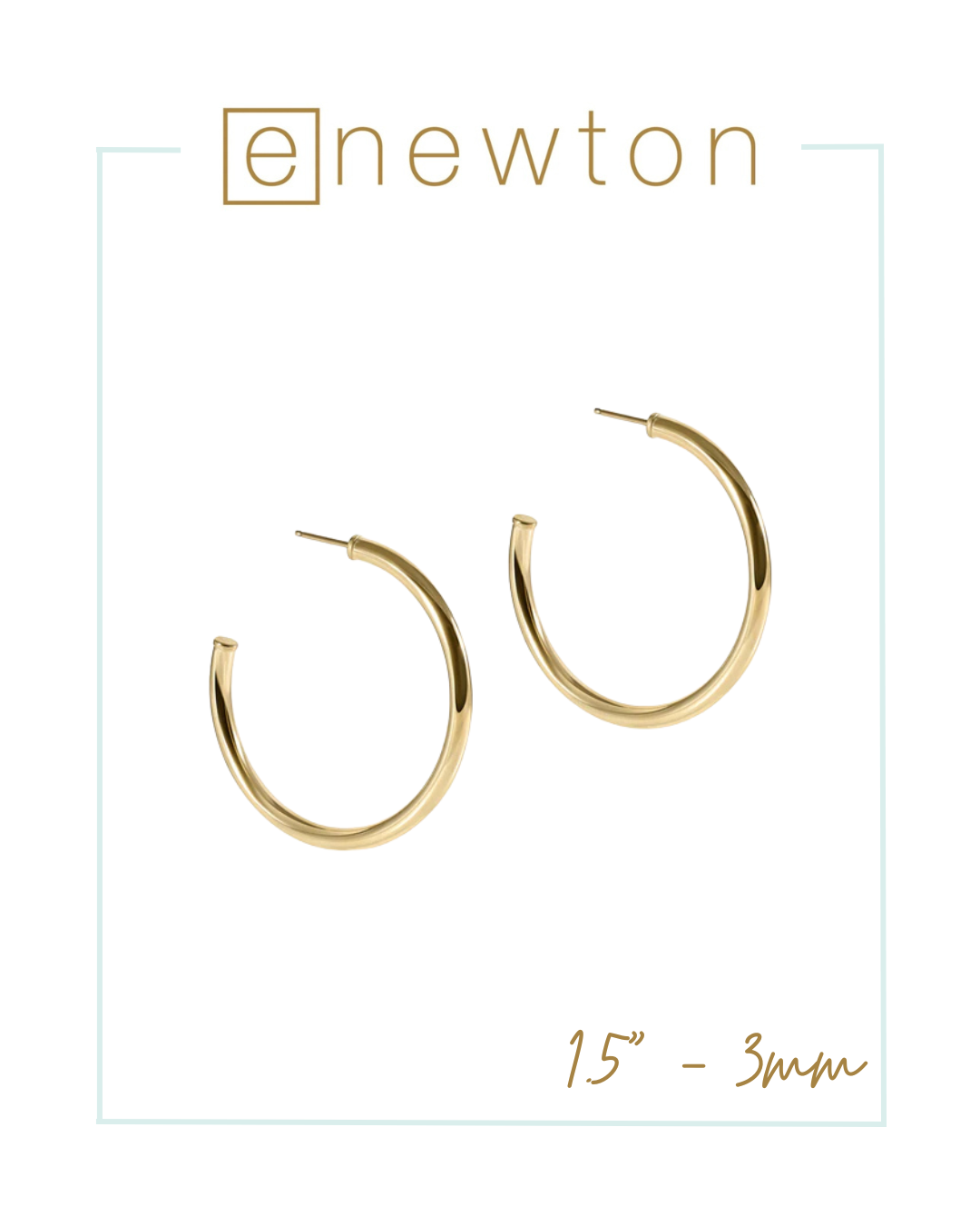 E Newton Round Gold Classic Post Hoop - Smooth-Earrings-ENEWTON-The Village Shoppe, Women’s Fashion Boutique, Shop Online and In Store - Located in Muscle Shoals, AL.