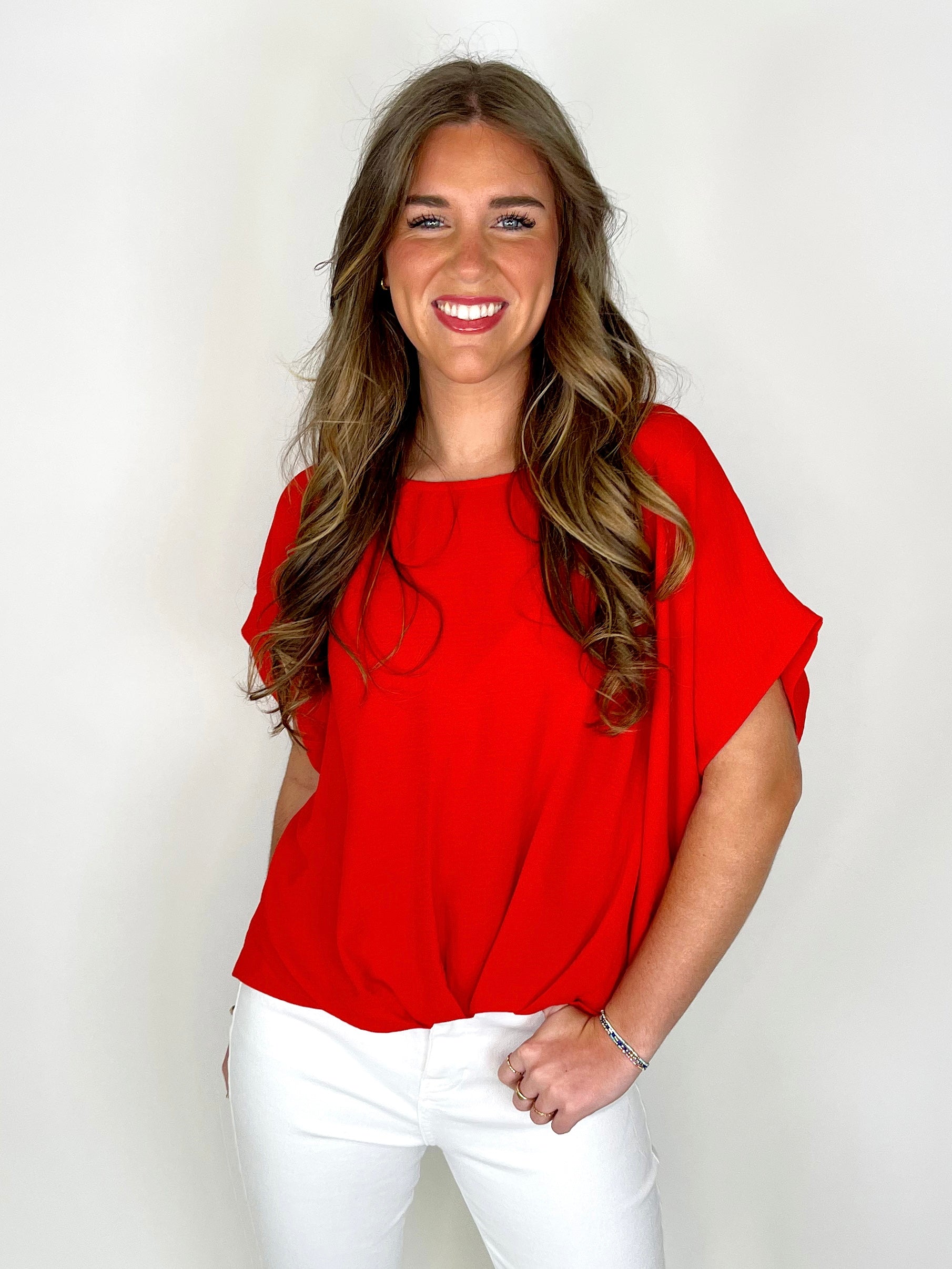 The Polly Top-Short Sleeves-Entro-The Village Shoppe, Women’s Fashion Boutique, Shop Online and In Store - Located in Muscle Shoals, AL.