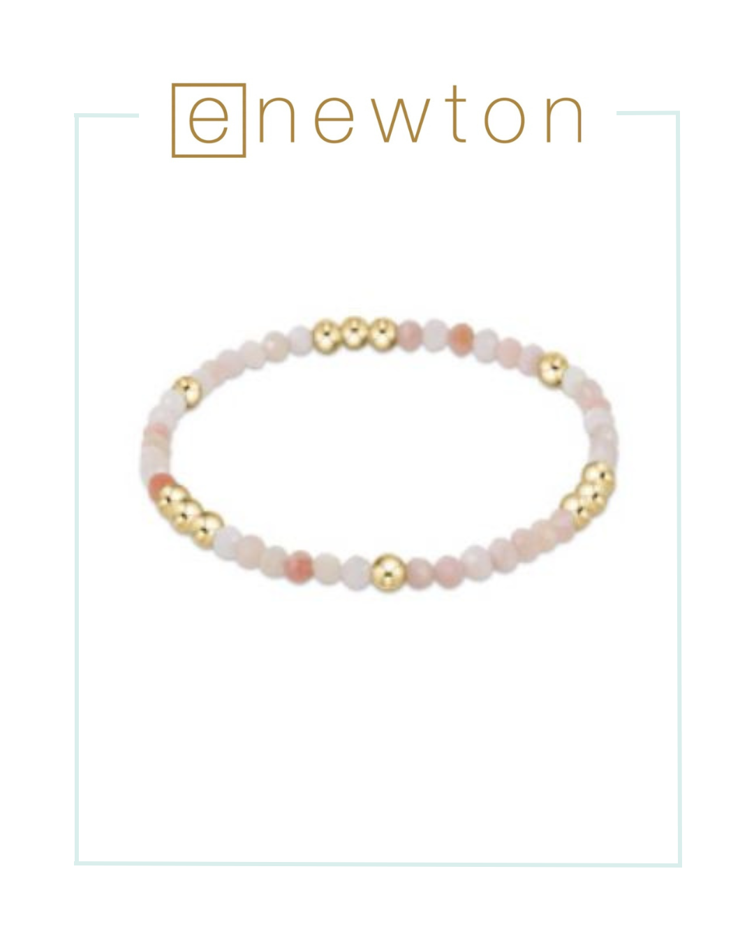 E Newton Worthy Pattern 3mm Bead Bracelet - Pink Opal-Bracelets-ENEWTON-The Village Shoppe, Women’s Fashion Boutique, Shop Online and In Store - Located in Muscle Shoals, AL.