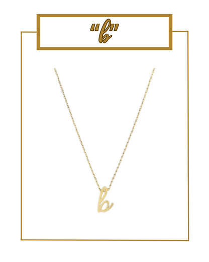 Script Initial Necklace-Necklaces-Golden Stella-The Village Shoppe, Women’s Fashion Boutique, Shop Online and In Store - Located in Muscle Shoals, AL.