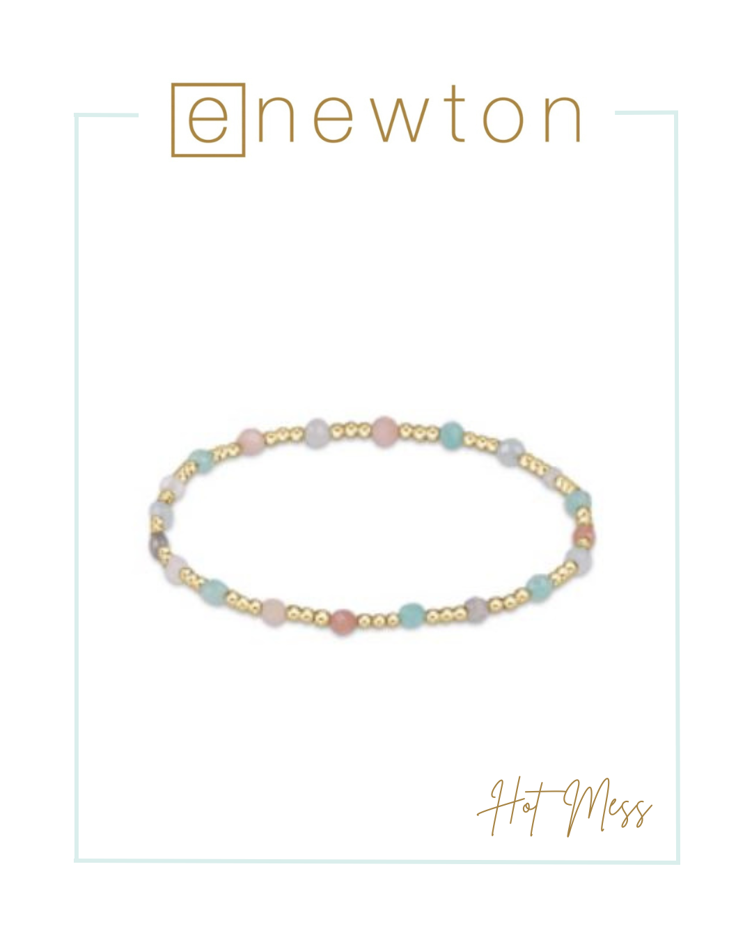 E Newton Gemstone Gold Sincerity Pattern 3mm Bracelet-Bracelets-ENEWTON-The Village Shoppe, Women’s Fashion Boutique, Shop Online and In Store - Located in Muscle Shoals, AL.