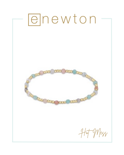 E Newton Gemstone Gold Sincerity Pattern 3mm Bracelet-Bracelets-ENEWTON-The Village Shoppe, Women’s Fashion Boutique, Shop Online and In Store - Located in Muscle Shoals, AL.