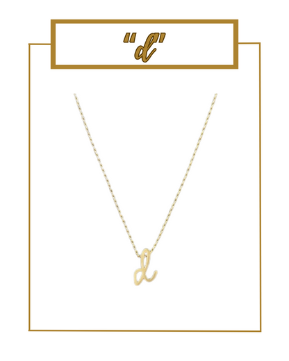 Script Initial Necklace-Necklaces-Golden Stella-The Village Shoppe, Women’s Fashion Boutique, Shop Online and In Store - Located in Muscle Shoals, AL.