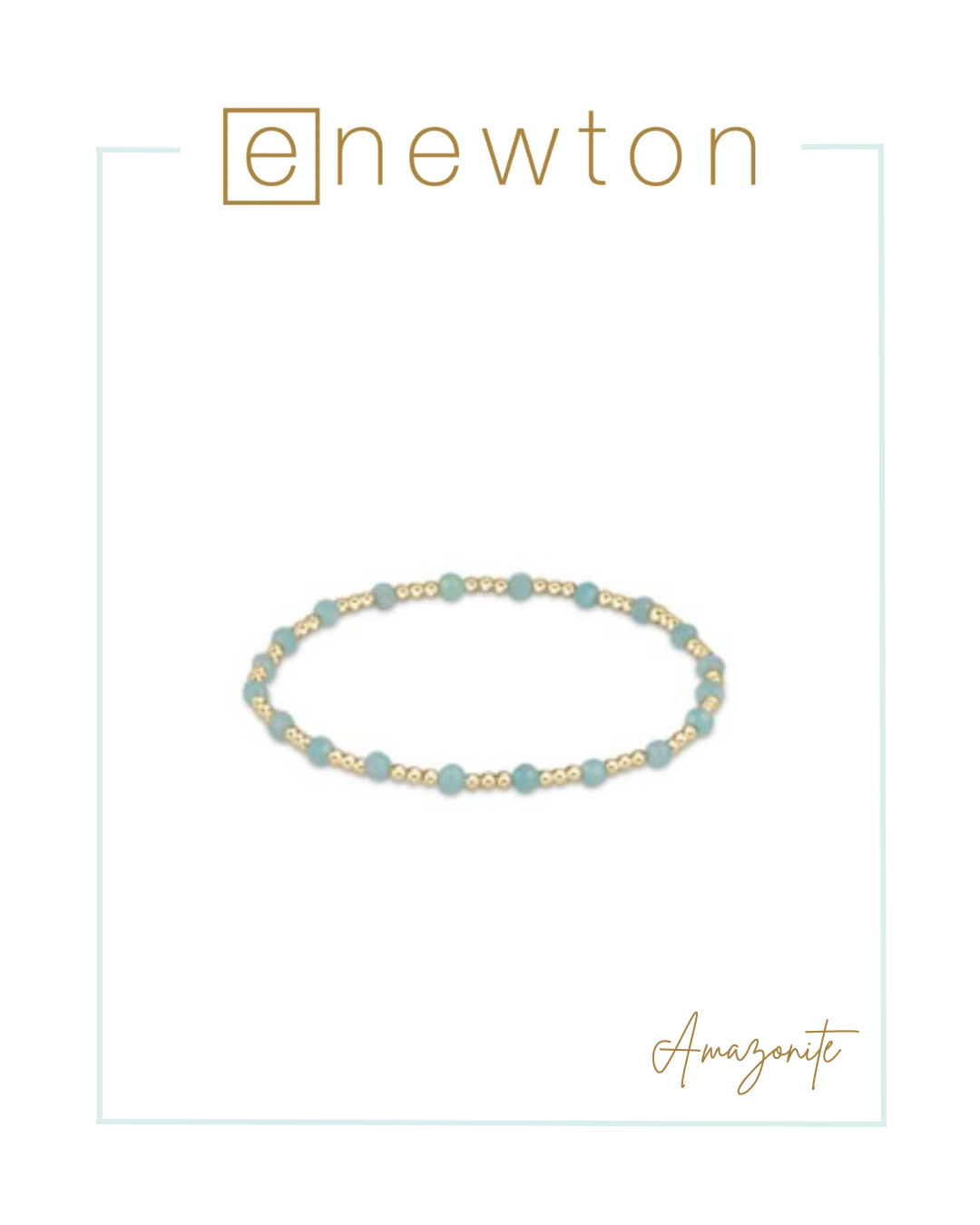 E Newton Gemstone Gold Sincerity Pattern 3mm Bracelet-Bracelets-ENEWTON-The Village Shoppe, Women’s Fashion Boutique, Shop Online and In Store - Located in Muscle Shoals, AL.