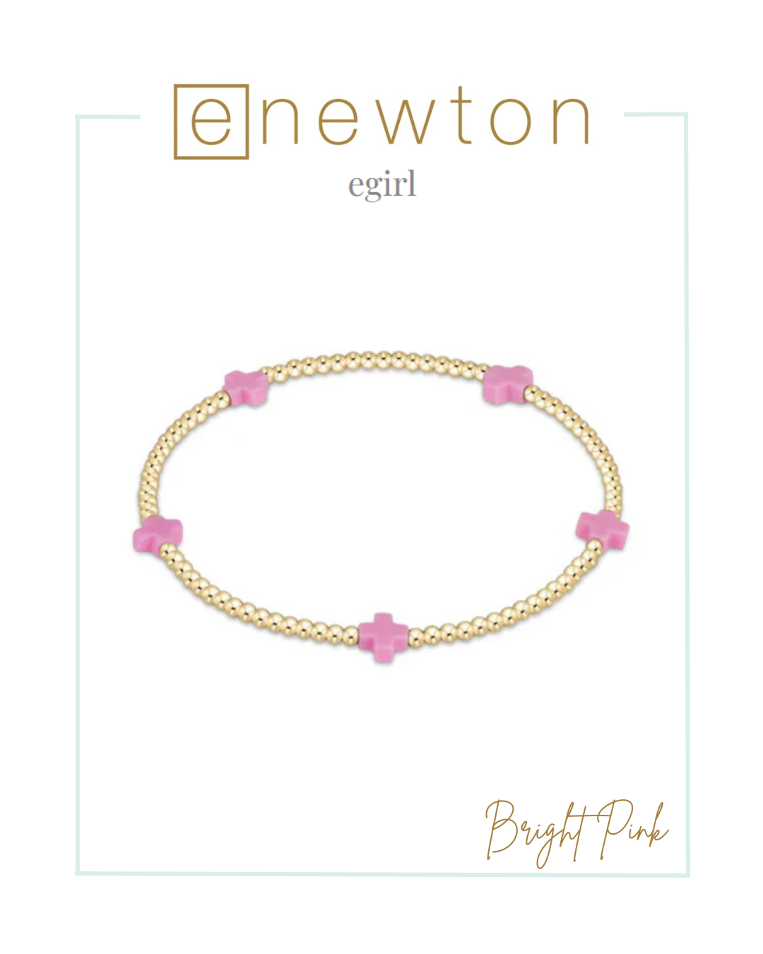 E Newton EGirl | Signature Cross Small Gold Pattern 2mm Bead Bracelet-Bracelets-ENEWTON-The Village Shoppe, Women’s Fashion Boutique, Shop Online and In Store - Located in Muscle Shoals, AL.