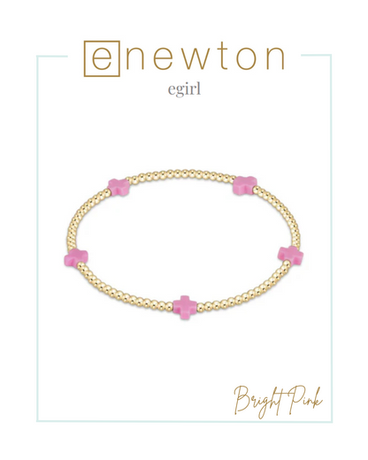 E Newton EGirl | Signature Cross Small Gold Pattern 2mm Bead Bracelet-Bracelets-ENEWTON-The Village Shoppe, Women’s Fashion Boutique, Shop Online and In Store - Located in Muscle Shoals, AL.