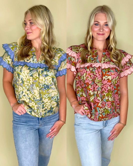 The Lola Top-Short Sleeves-Entro-The Village Shoppe, Women’s Fashion Boutique, Shop Online and In Store - Located in Muscle Shoals, AL.