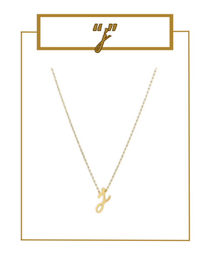 Script Initial Necklace-Necklaces-Golden Stella-The Village Shoppe, Women’s Fashion Boutique, Shop Online and In Store - Located in Muscle Shoals, AL.