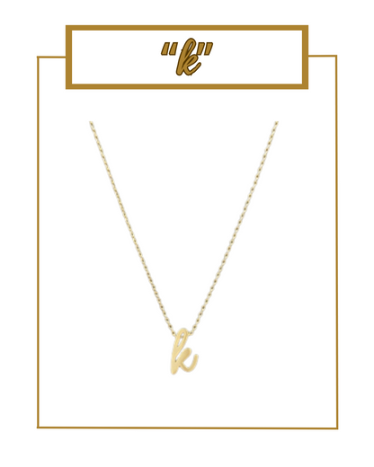 Script Initial Necklace-Necklaces-Golden Stella-The Village Shoppe, Women’s Fashion Boutique, Shop Online and In Store - Located in Muscle Shoals, AL.