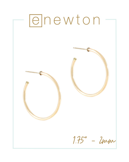 E Newton Round Gold Classic Post Hoop - Smooth-Earrings-ENEWTON-The Village Shoppe, Women’s Fashion Boutique, Shop Online and In Store - Located in Muscle Shoals, AL.