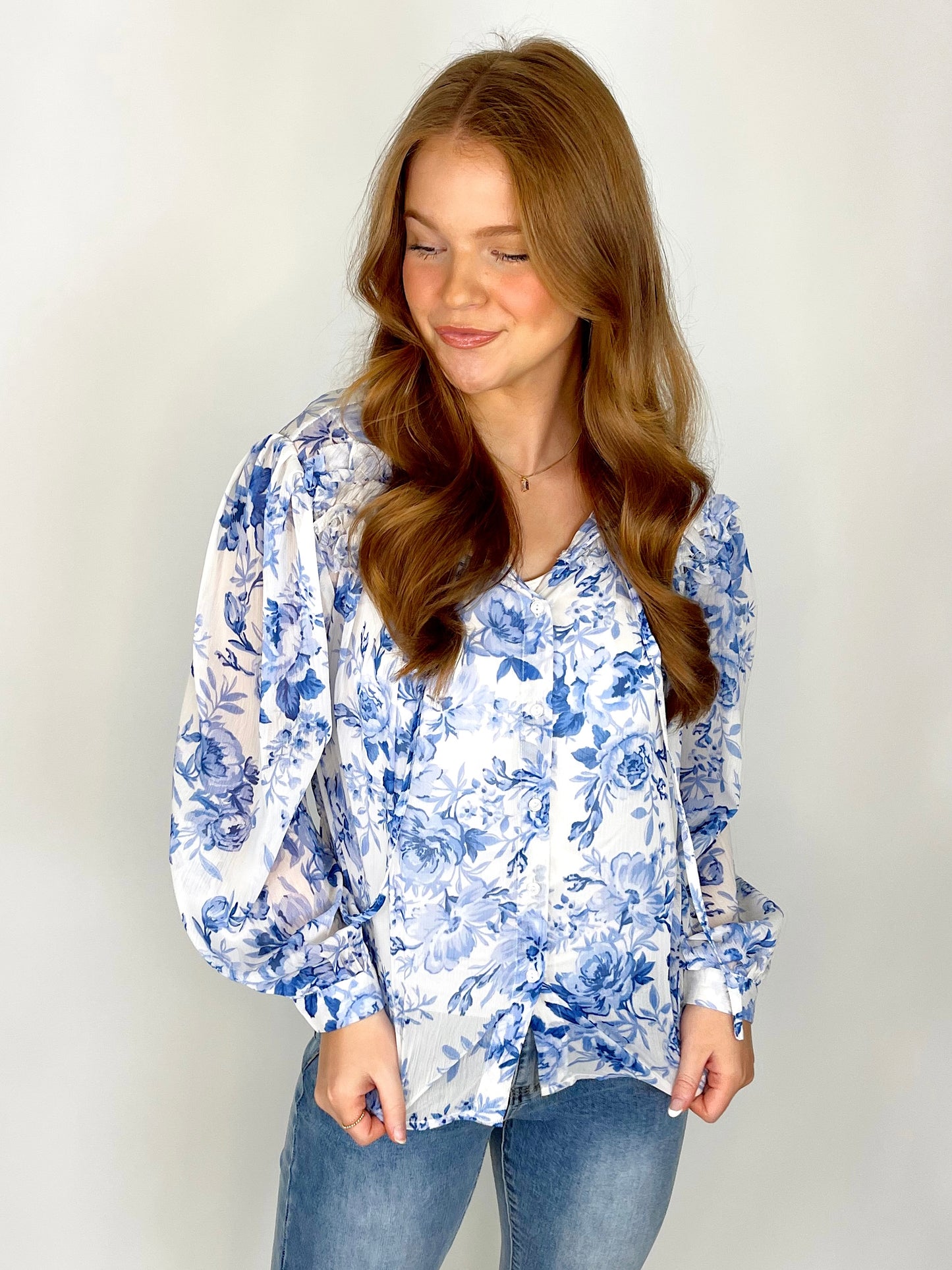 The Delilah Blouse-Long Sleeves-Sundayup-The Village Shoppe, Women’s Fashion Boutique, Shop Online and In Store - Located in Muscle Shoals, AL.