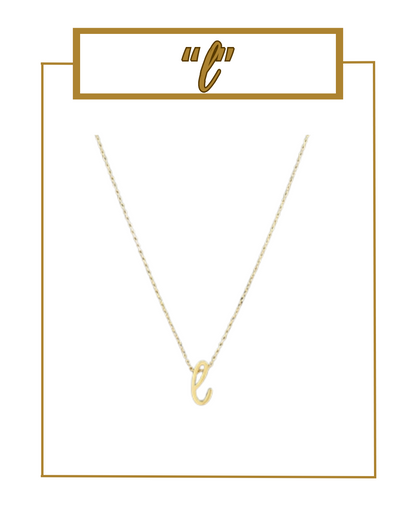 Script Initial Necklace-Necklaces-Golden Stella-The Village Shoppe, Women’s Fashion Boutique, Shop Online and In Store - Located in Muscle Shoals, AL.