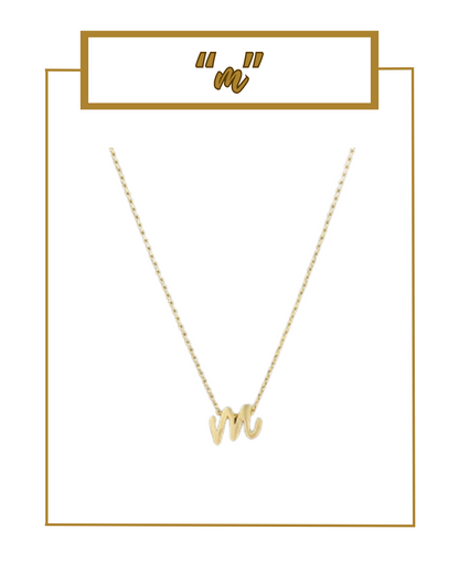 Script Initial Necklace-Necklaces-Golden Stella-The Village Shoppe, Women’s Fashion Boutique, Shop Online and In Store - Located in Muscle Shoals, AL.