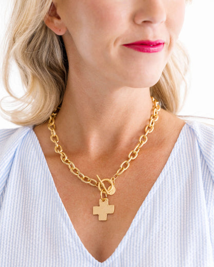 Susan Shaw | Cross Toggle Necklace-Necklaces-Susan Shaw-The Village Shoppe, Women’s Fashion Boutique, Shop Online and In Store - Located in Muscle Shoals, AL.