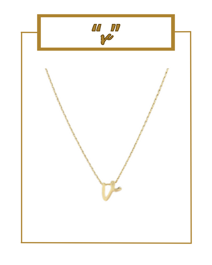 Script Initial Necklace-Necklaces-Golden Stella-The Village Shoppe, Women’s Fashion Boutique, Shop Online and In Store - Located in Muscle Shoals, AL.