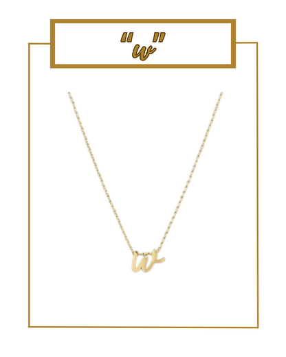 Script Initial Necklace-Necklaces-Golden Stella-The Village Shoppe, Women’s Fashion Boutique, Shop Online and In Store - Located in Muscle Shoals, AL.