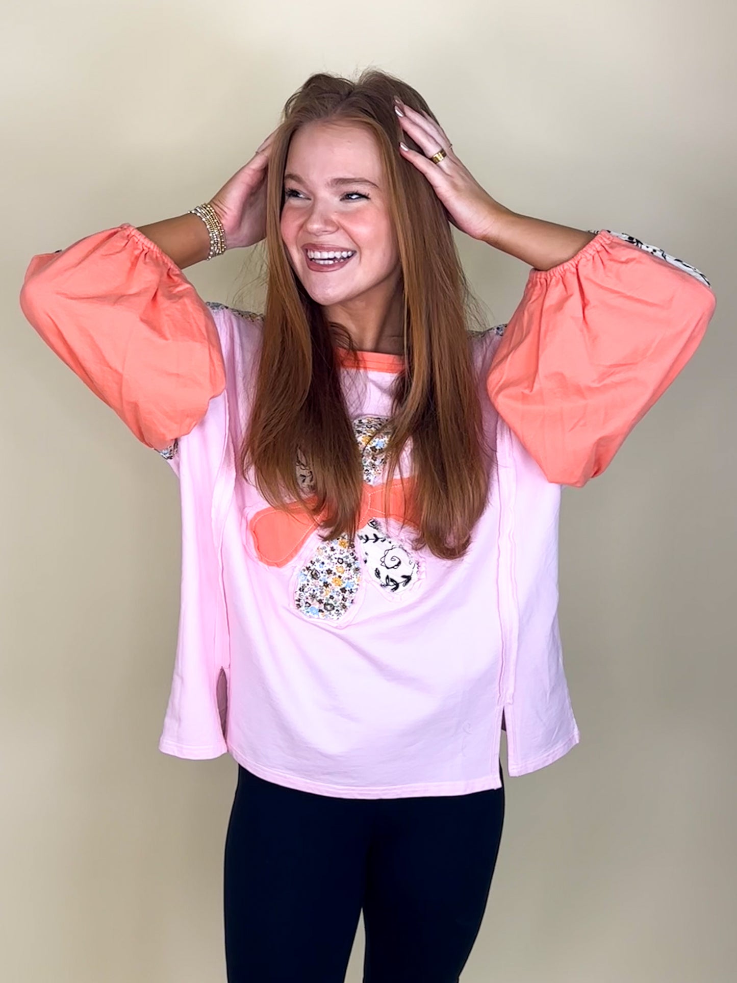 The Daisy Dreams Top-3/4 Sleeves-Easel-The Village Shoppe, Women’s Fashion Boutique, Shop Online and In Store - Located in Muscle Shoals, AL.