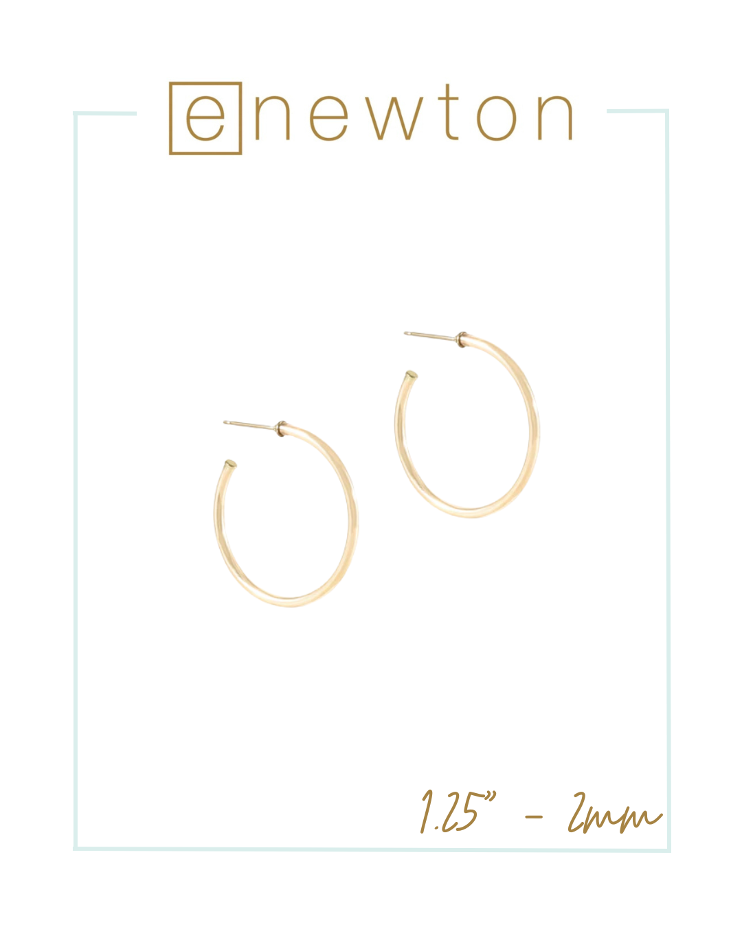 E Newton Round Gold Classic Post Hoop - Smooth-Earrings-ENEWTON-The Village Shoppe, Women’s Fashion Boutique, Shop Online and In Store - Located in Muscle Shoals, AL.