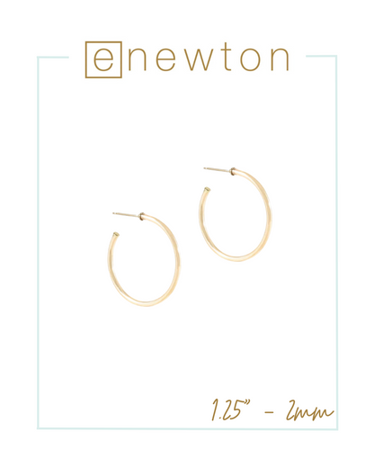 E Newton Round Gold Classic Post Hoop - Smooth-Earrings-ENEWTON-The Village Shoppe, Women’s Fashion Boutique, Shop Online and In Store - Located in Muscle Shoals, AL.