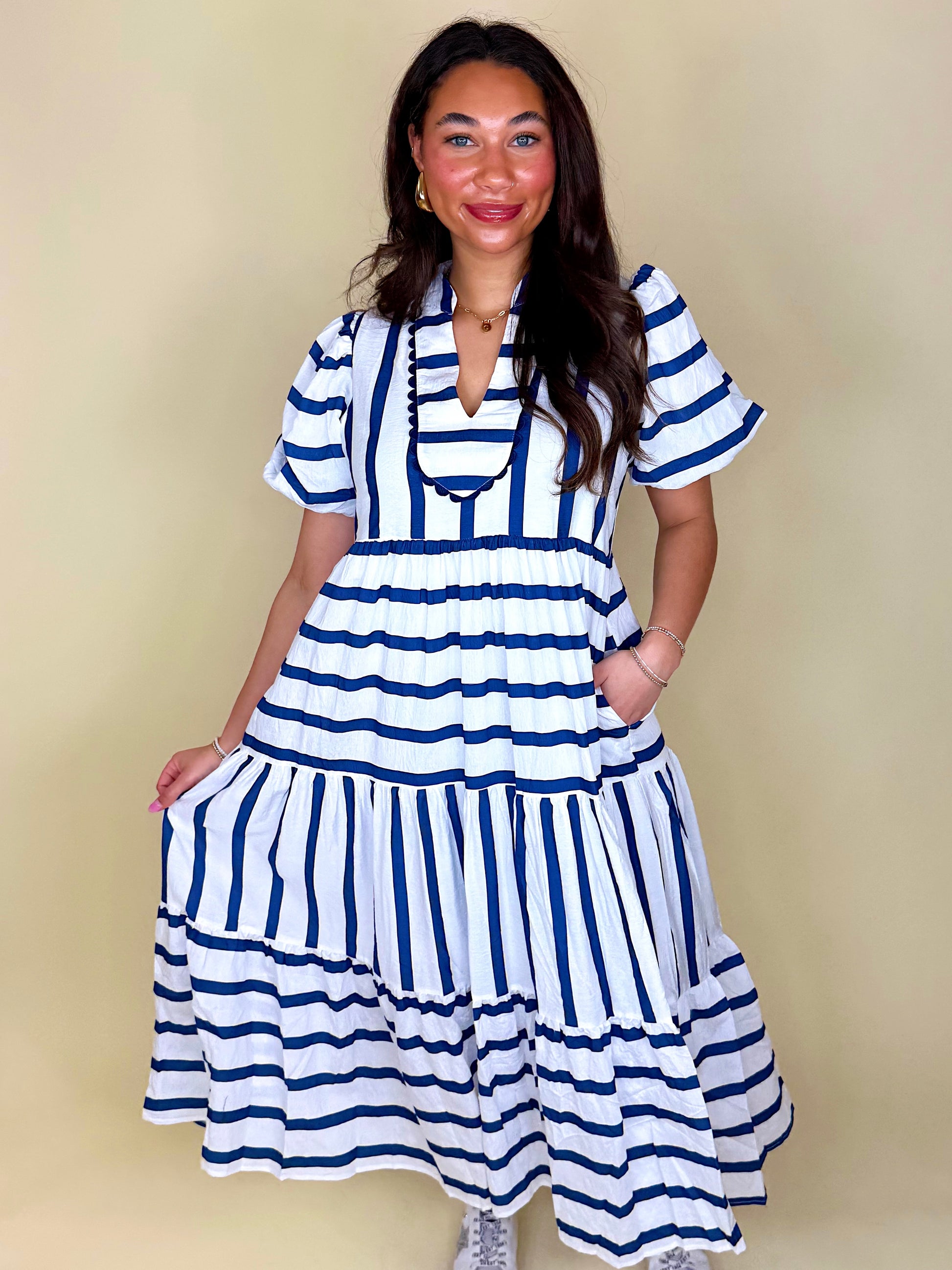 The Avery Midi Dress-Midi Dress-Entro-The Village Shoppe, Women’s Fashion Boutique, Shop Online and In Store - Located in Muscle Shoals, AL.