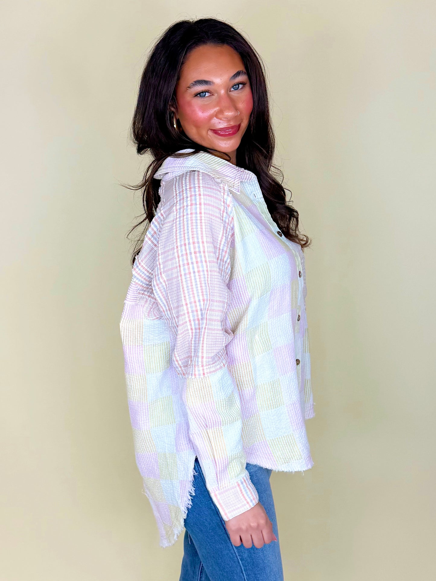 The Easterling Button-Down-Long Sleeves-Oli & Hali-The Village Shoppe, Women’s Fashion Boutique, Shop Online and In Store - Located in Muscle Shoals, AL.