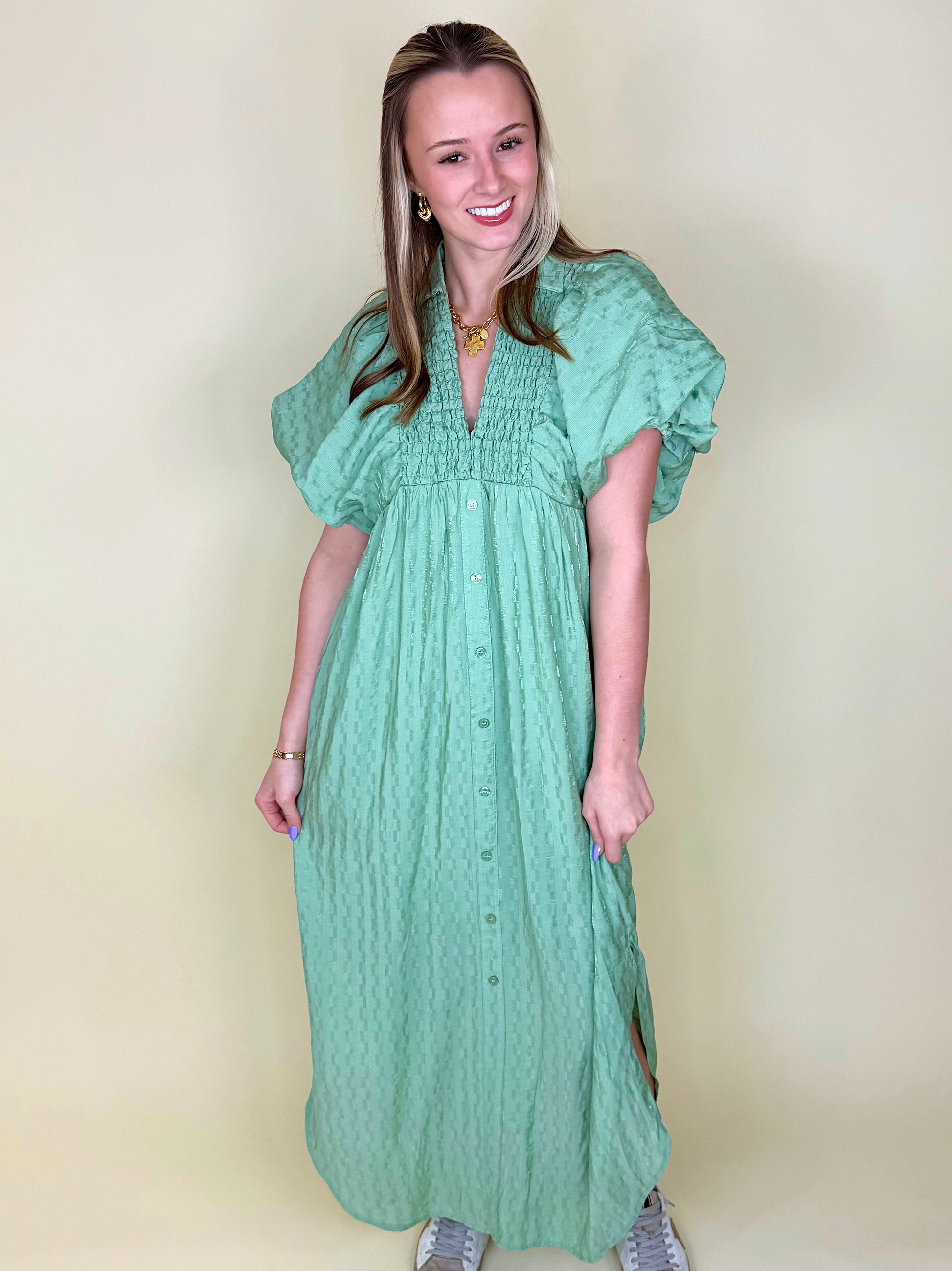 The Alexandra Midi Dress-Midi Dress-Entro-The Village Shoppe, Women’s Fashion Boutique, Shop Online and In Store - Located in Muscle Shoals, AL.