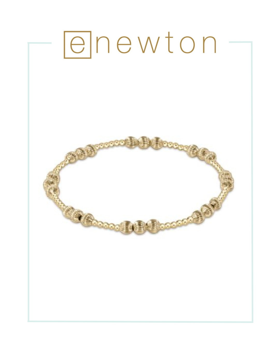 E Newton Dignity Joy Pattern 4mm Bead Bracelet - Gold-Bracelets-ENEWTON-The Village Shoppe, Women’s Fashion Boutique, Shop Online and In Store - Located in Muscle Shoals, AL.