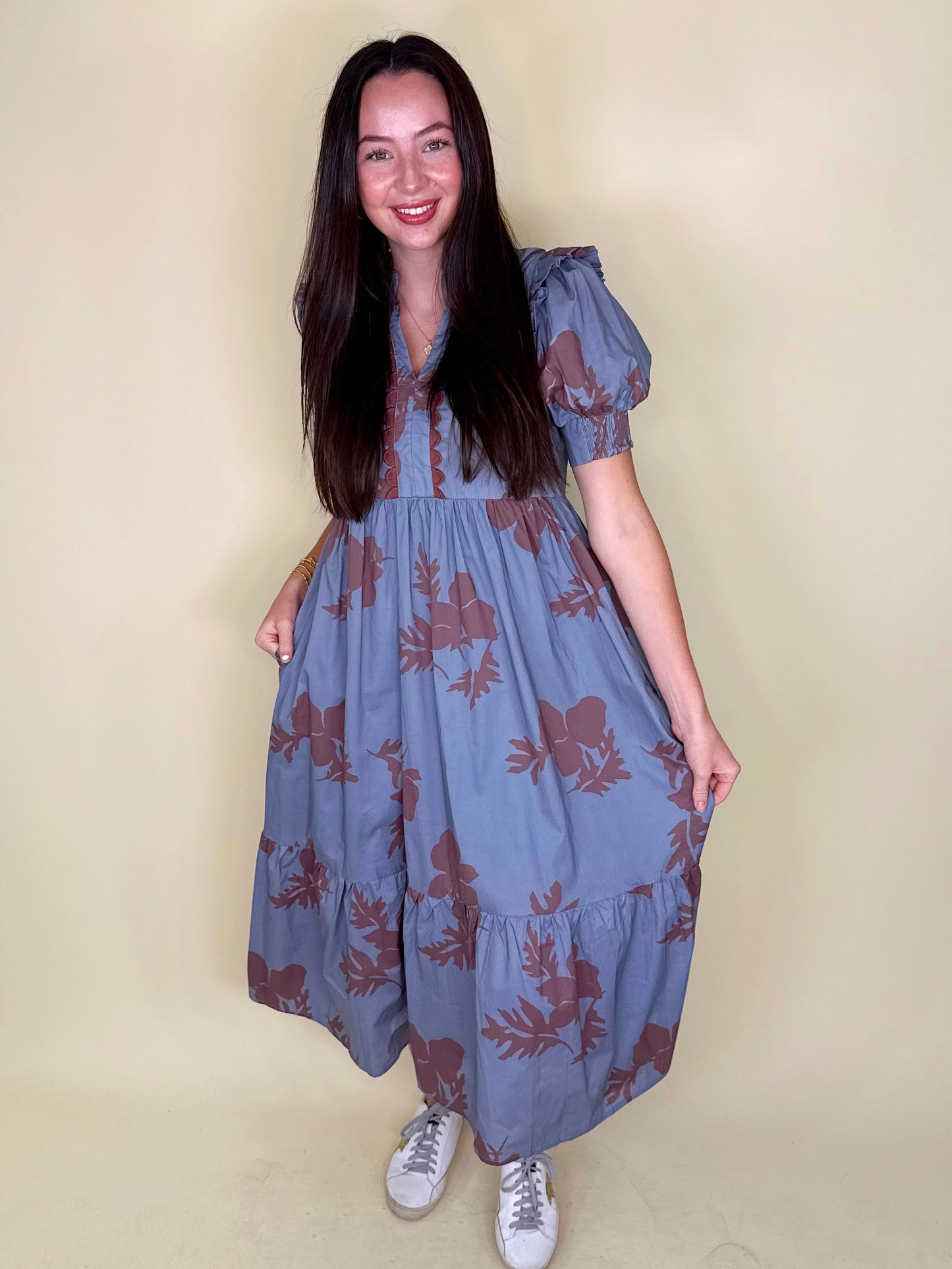 The Quincy Midi Dress-Midi Dress-Entro-The Village Shoppe, Women’s Fashion Boutique, Shop Online and In Store - Located in Muscle Shoals, AL.