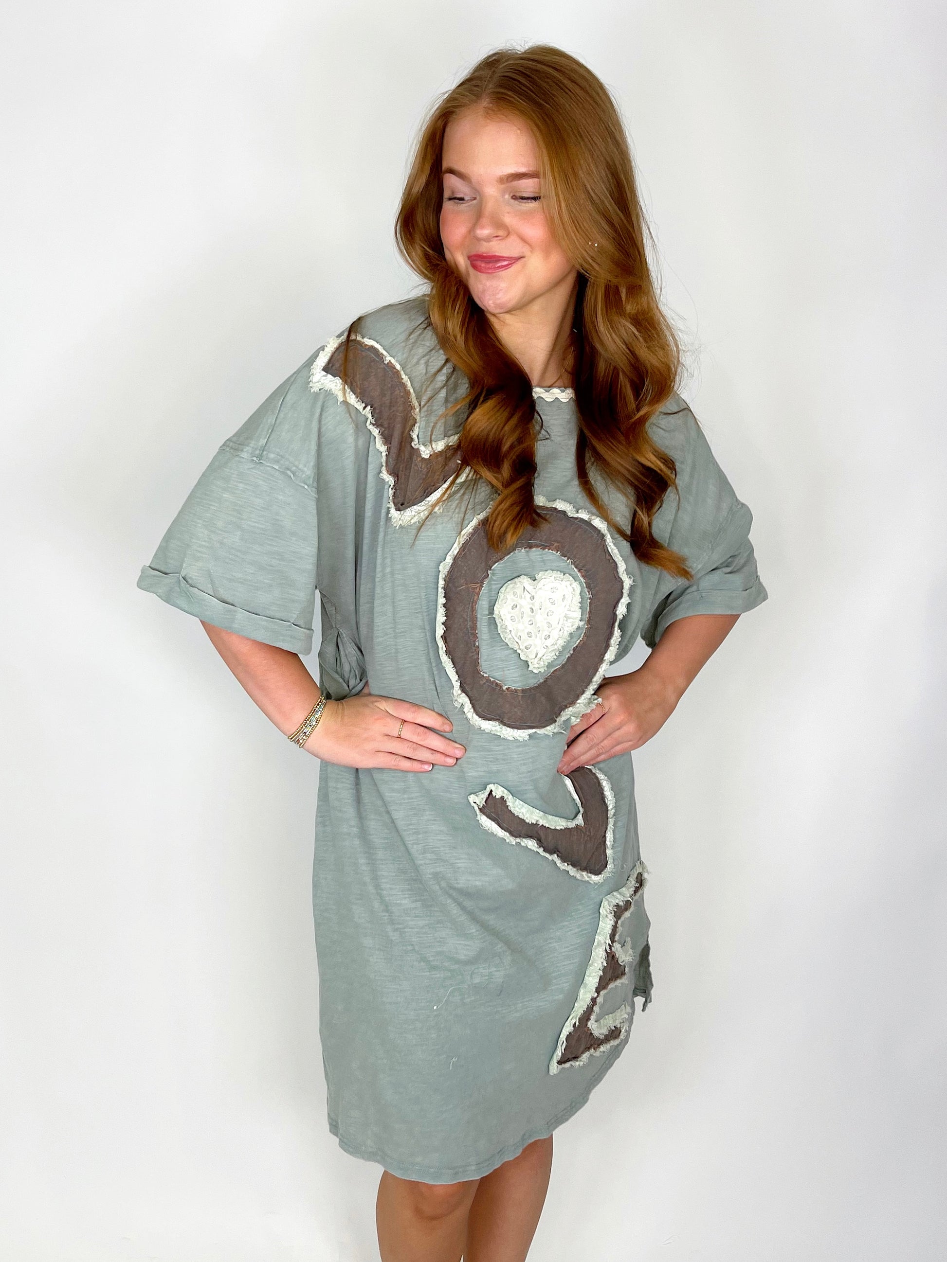 Love You, Mean It Dress-T-Shirt Dress-Oli & Hali-The Village Shoppe, Women’s Fashion Boutique, Shop Online and In Store - Located in Muscle Shoals, AL.