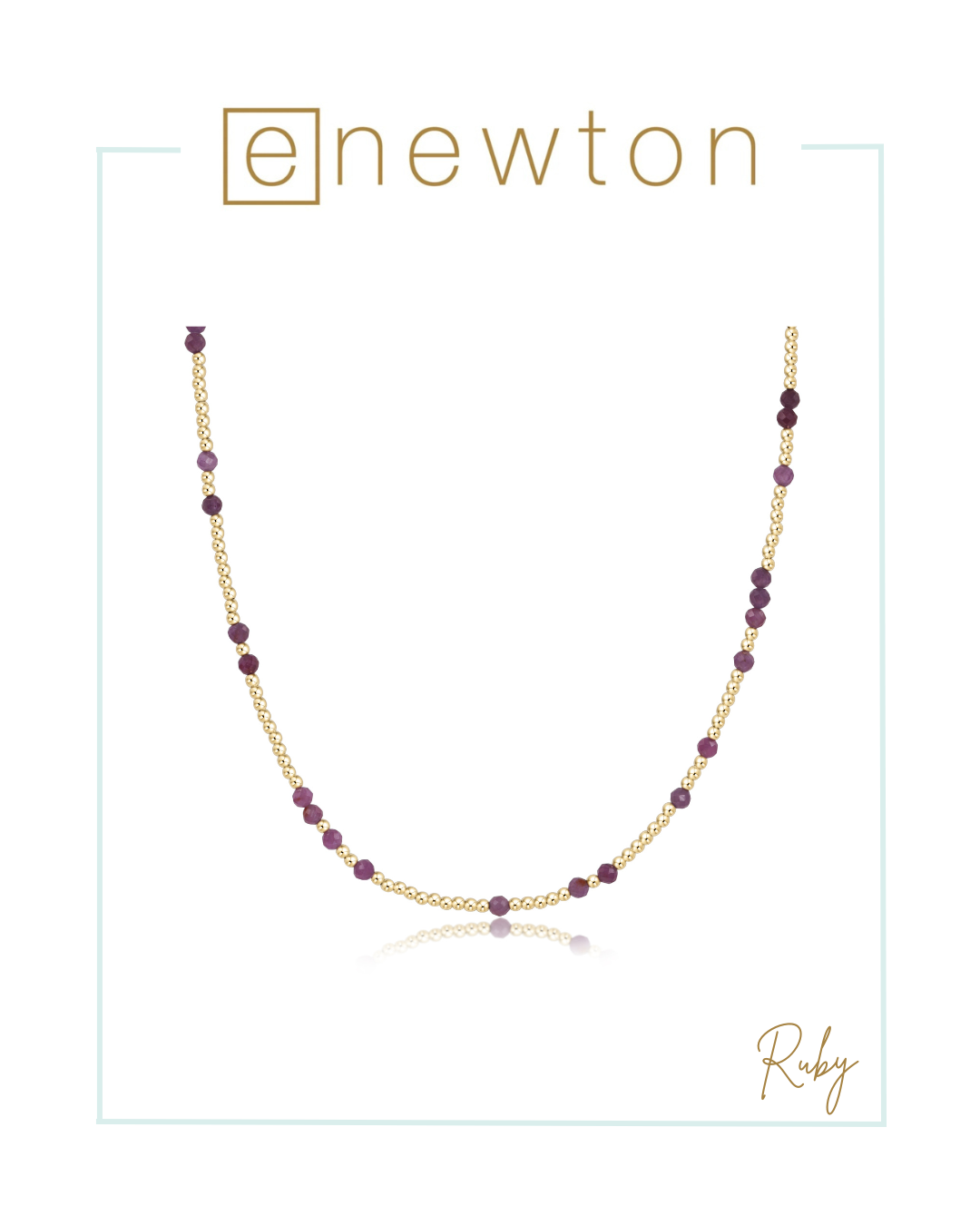 E Newton Hope Unwritten Gemstone 15" Choker-Necklaces-ENEWTON-The Village Shoppe, Women’s Fashion Boutique, Shop Online and In Store - Located in Muscle Shoals, AL.