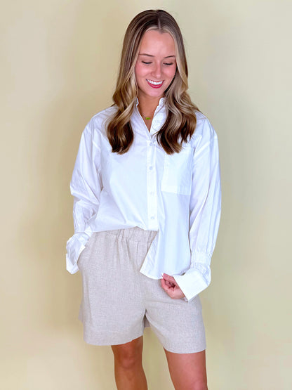 The Phoebe Linen Shorts | P. Cill-Shorts-Before You-The Village Shoppe, Women’s Fashion Boutique, Shop Online and In Store - Located in Muscle Shoals, AL.