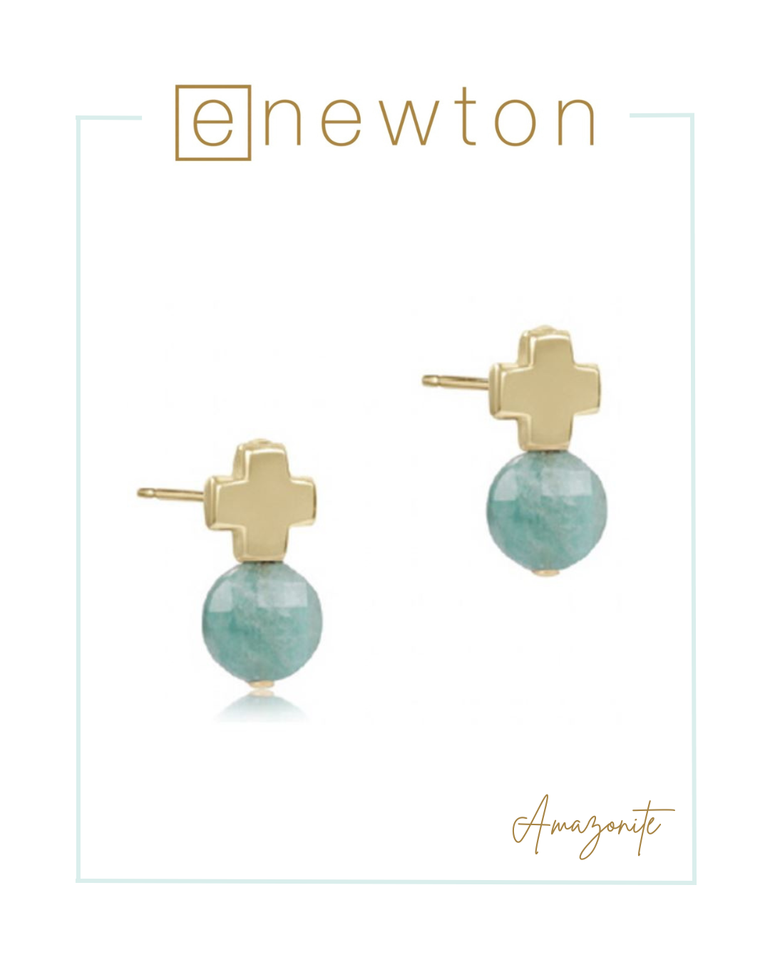 E Newton Signature Cross Gold Stud - Spring/Summer Gemstones-Earrings-ENEWTON-The Village Shoppe, Women’s Fashion Boutique, Shop Online and In Store - Located in Muscle Shoals, AL.