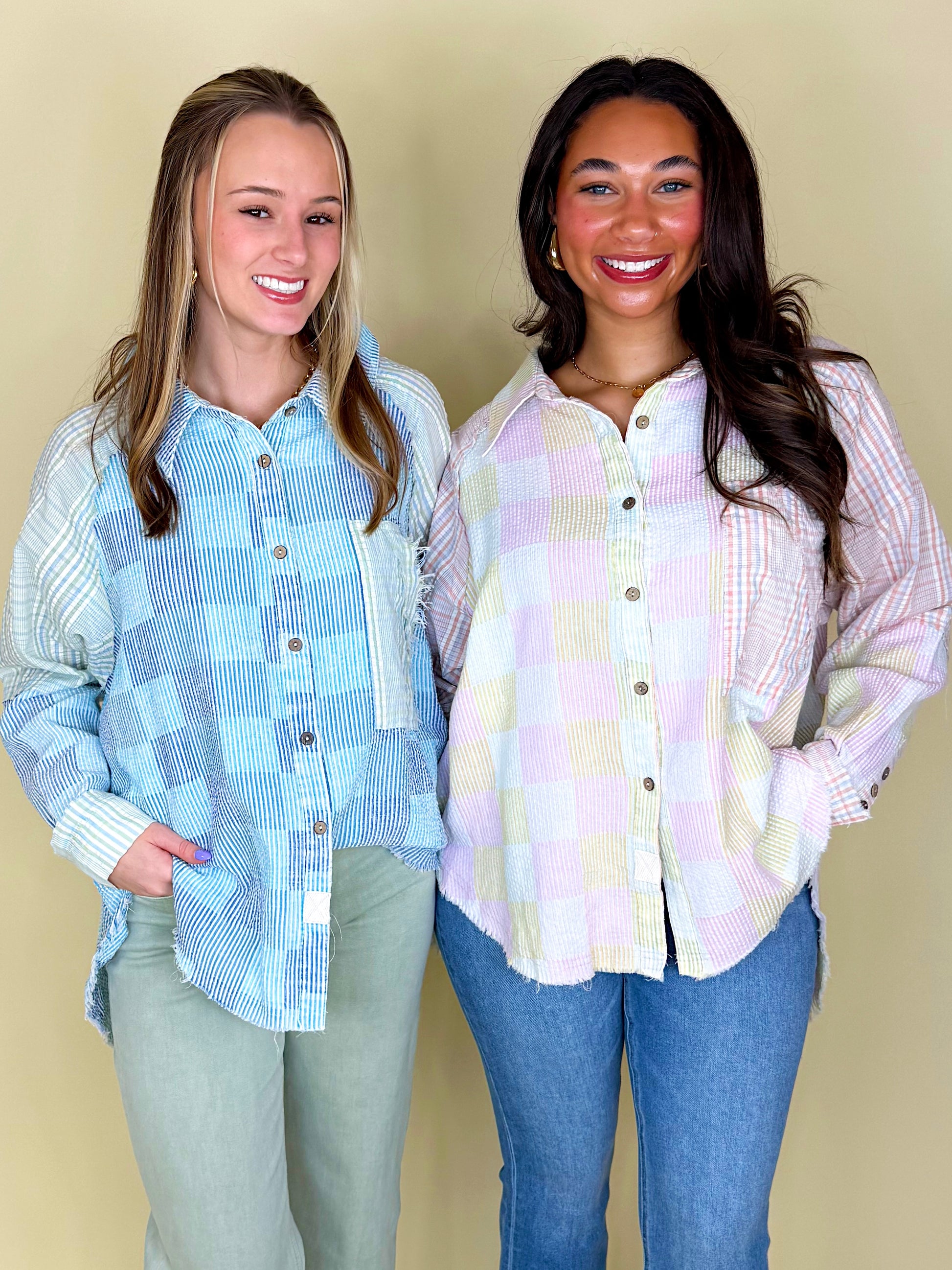 The Easterling Button-Down-Long Sleeves-Oli & Hali-The Village Shoppe, Women’s Fashion Boutique, Shop Online and In Store - Located in Muscle Shoals, AL.