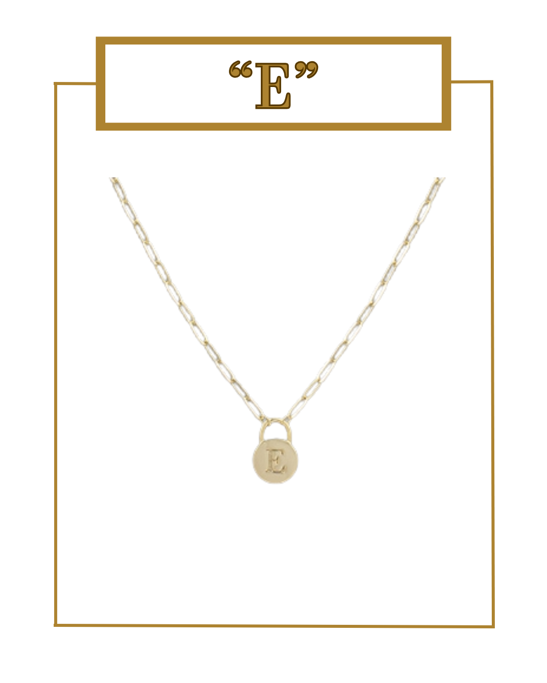 Padlock Initial Pendant-Necklaces-Golden Stella-The Village Shoppe, Women’s Fashion Boutique, Shop Online and In Store - Located in Muscle Shoals, AL.