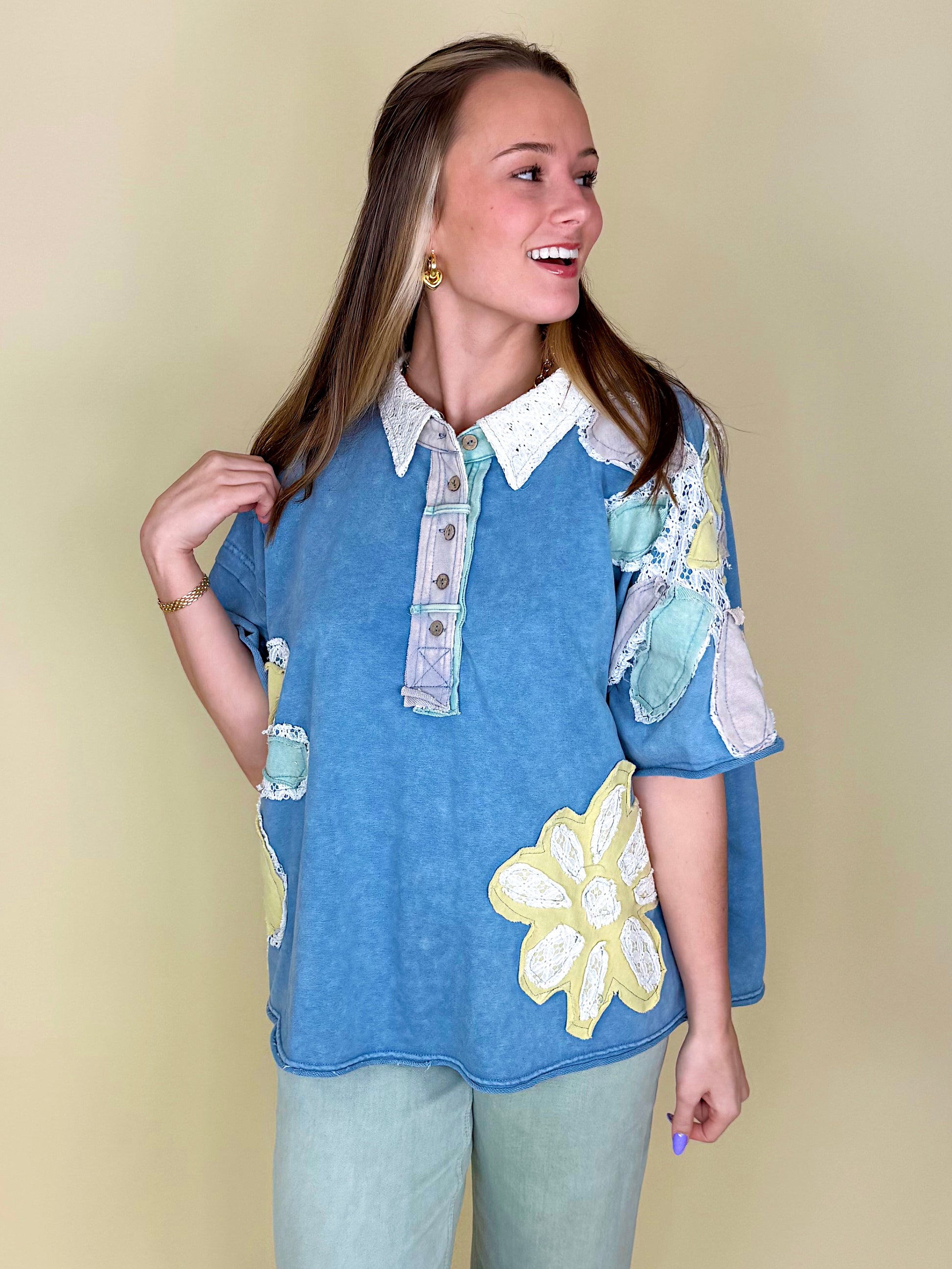 The Jetson Top-Short Sleeves-Oli & Hali-The Village Shoppe, Women’s Fashion Boutique, Shop Online and In Store - Located in Muscle Shoals, AL.