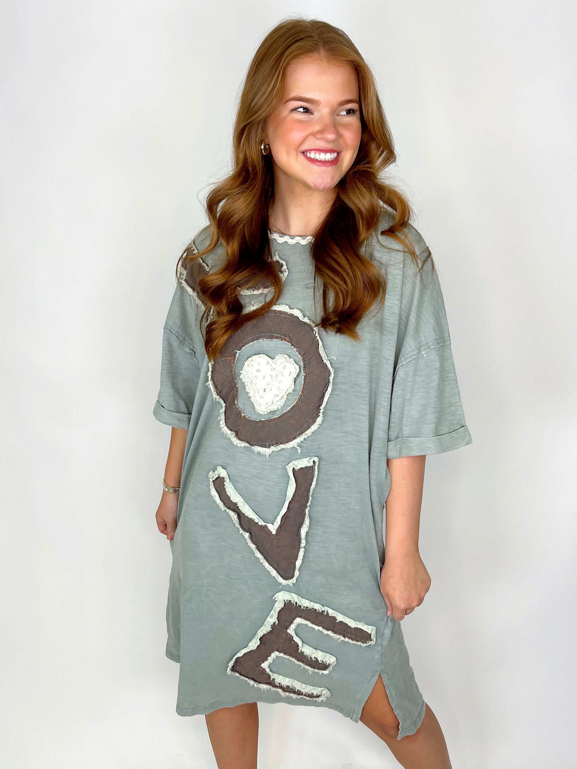 Love You, Mean It Dress-T-Shirt Dress-Oli & Hali-The Village Shoppe, Women’s Fashion Boutique, Shop Online and In Store - Located in Muscle Shoals, AL.