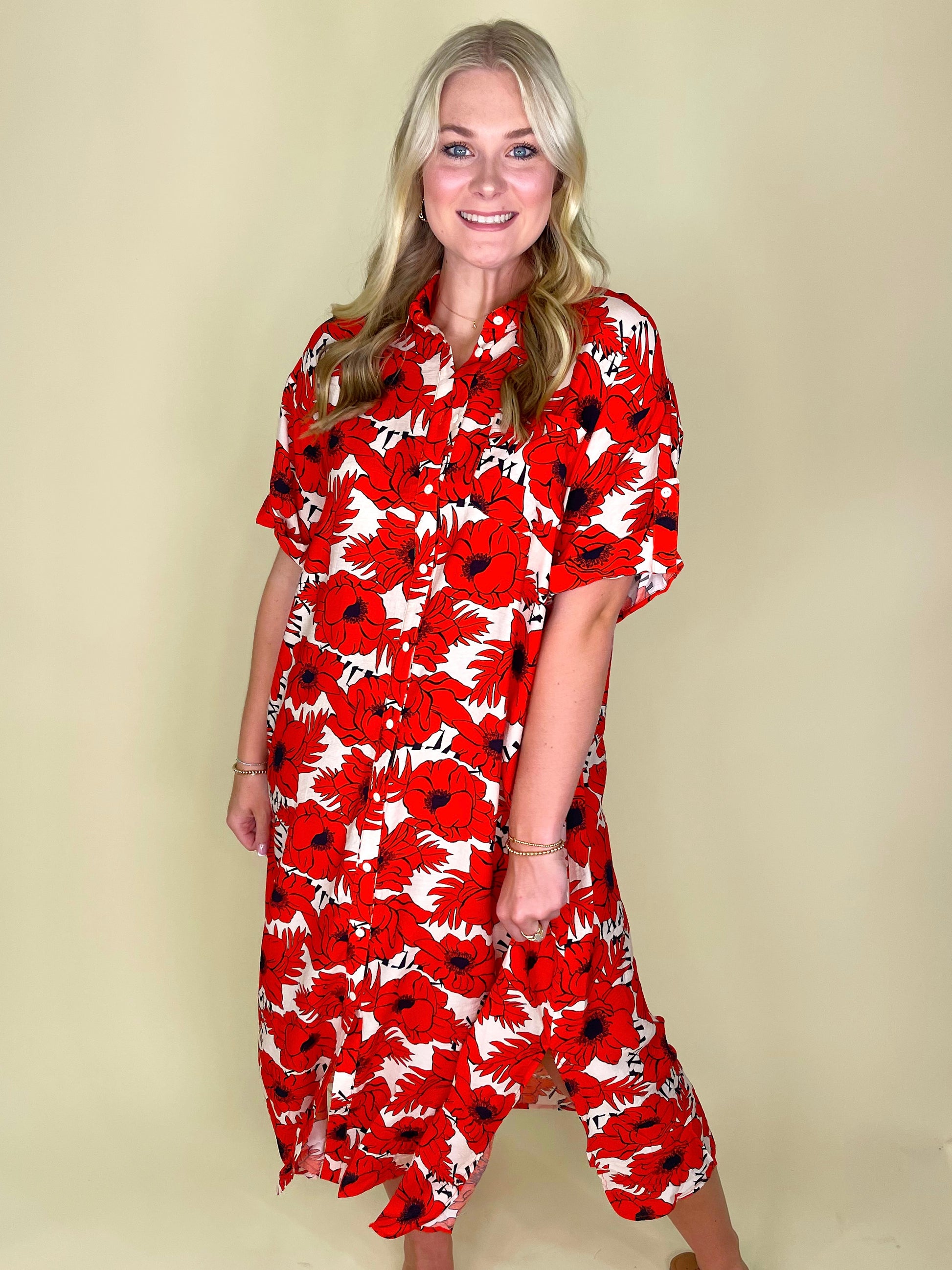 Flying Poppies Maxi Dress-Maxi Dress-Before You-The Village Shoppe, Women’s Fashion Boutique, Shop Online and In Store - Located in Muscle Shoals, AL.