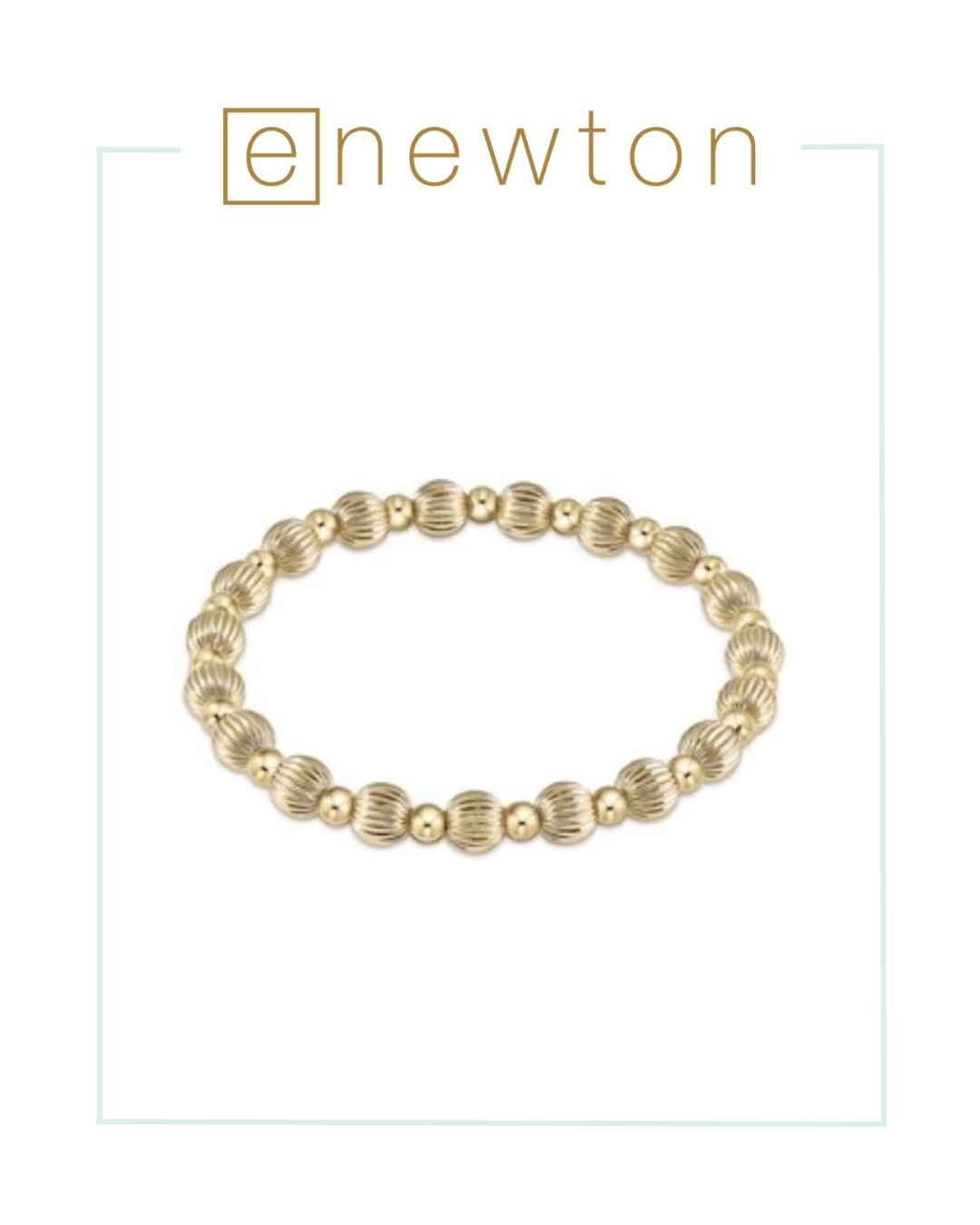 E Newton Dignity Grateful Pattern 6mm Bead Bracelet - Gold-Bracelets-ENEWTON-The Village Shoppe, Women’s Fashion Boutique, Shop Online and In Store - Located in Muscle Shoals, AL.